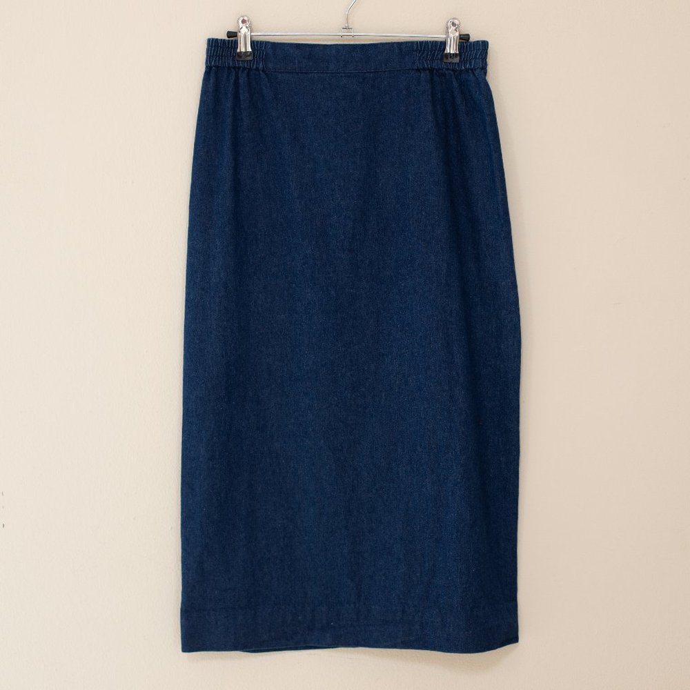 Vintage Denim Midi Skirt